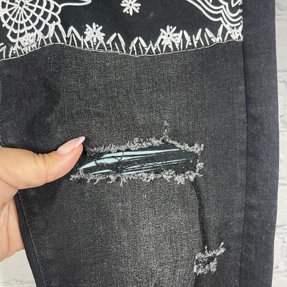 Amiri *Pristine* Patchwork Goth Rock Slim Jeans - image 7